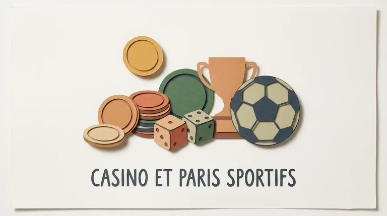 Composition de casino crypto avec dés trophée et ballon de football