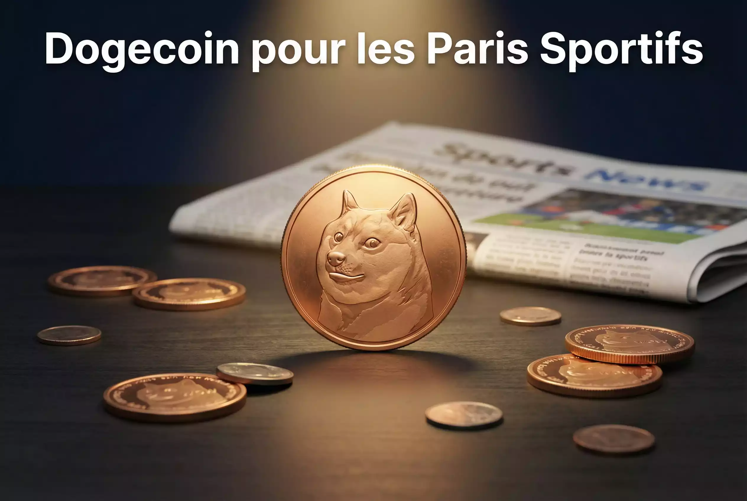 Token Dogecoin cuivré pour parier en DOGE sur les bookmakers crypto en 2026