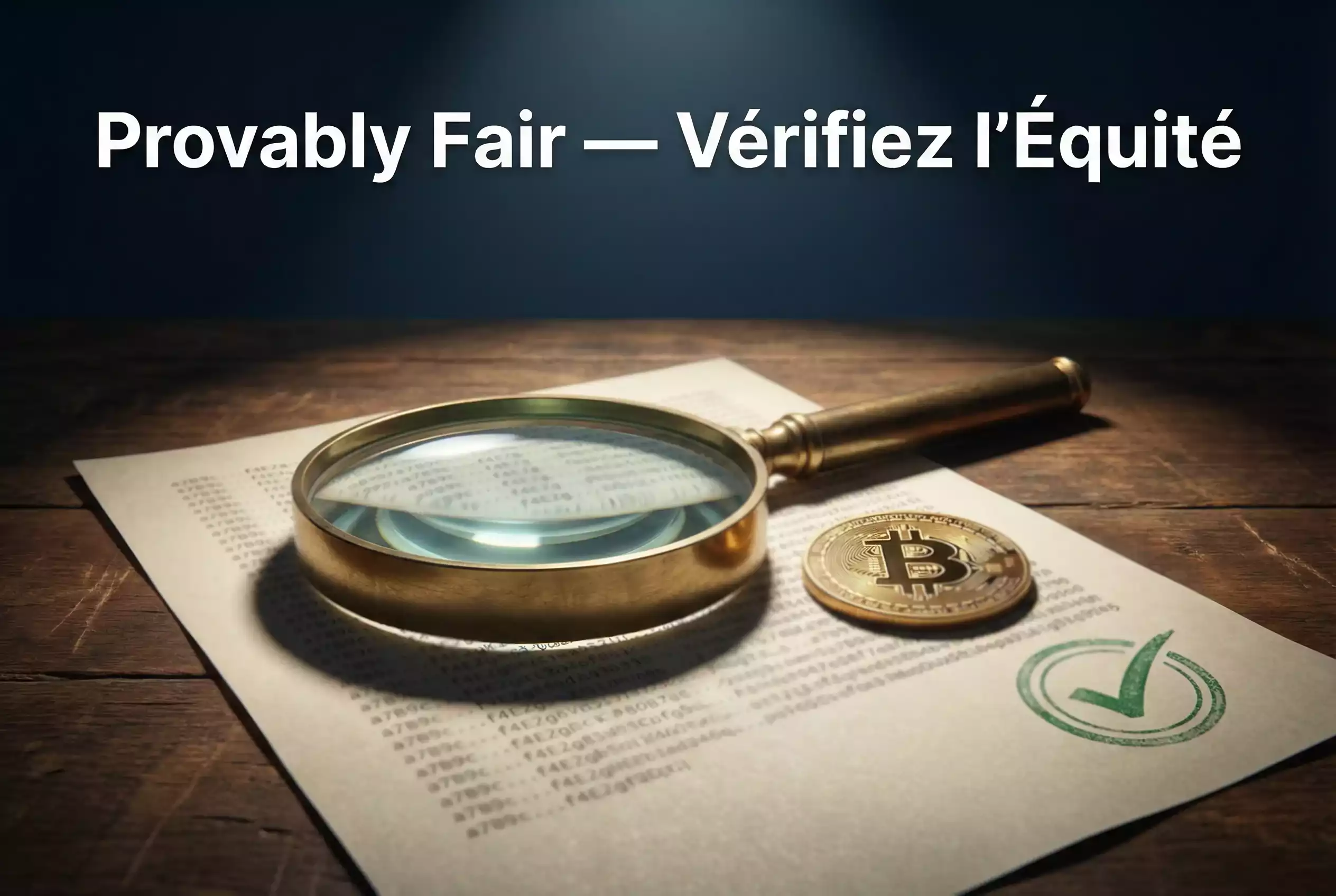 Système Provably Fair garantissant la transparence et l'équité des paris crypto sur la blockchain