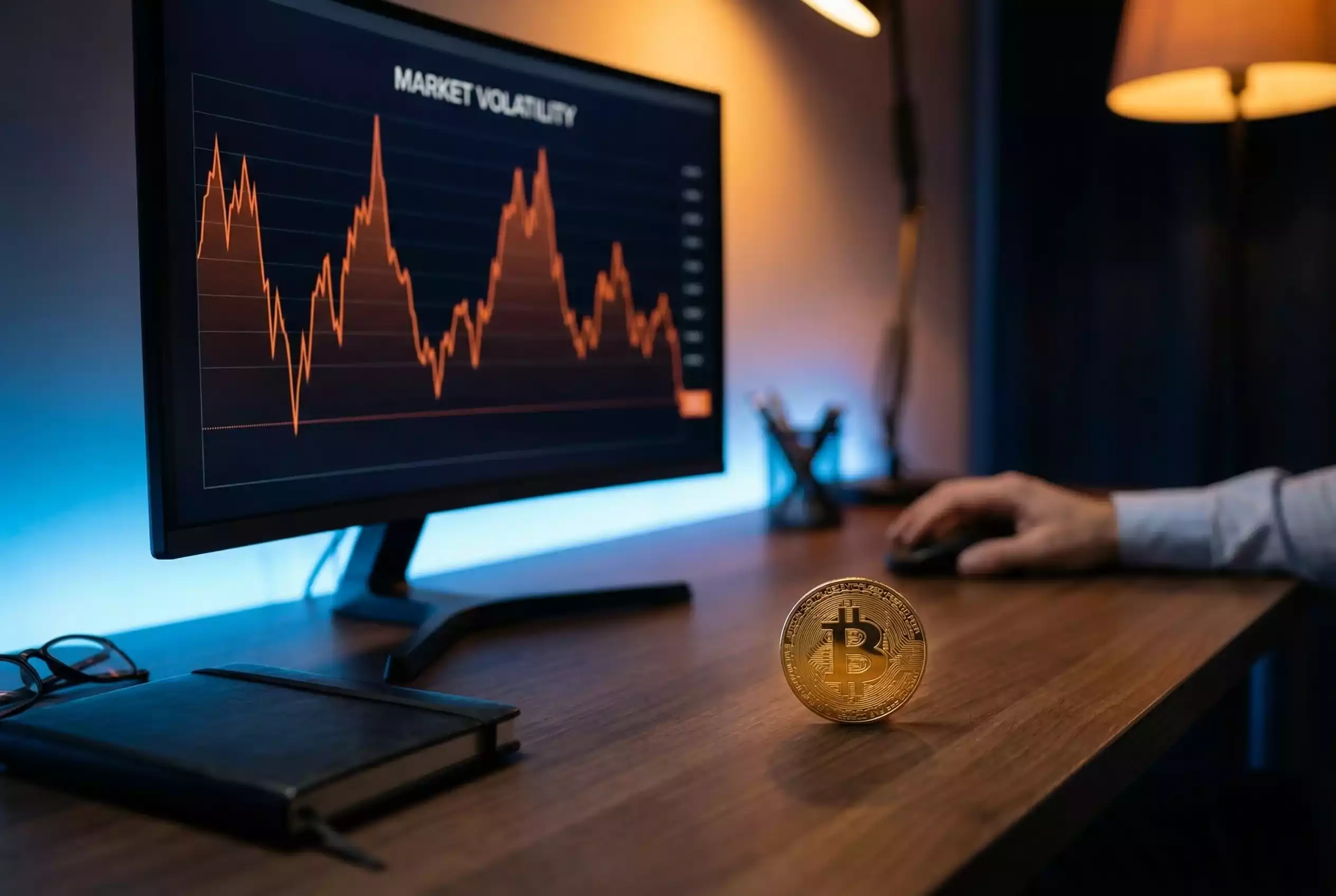 Graphique de volatilité du cours Bitcoin montrant les fluctuations de prix